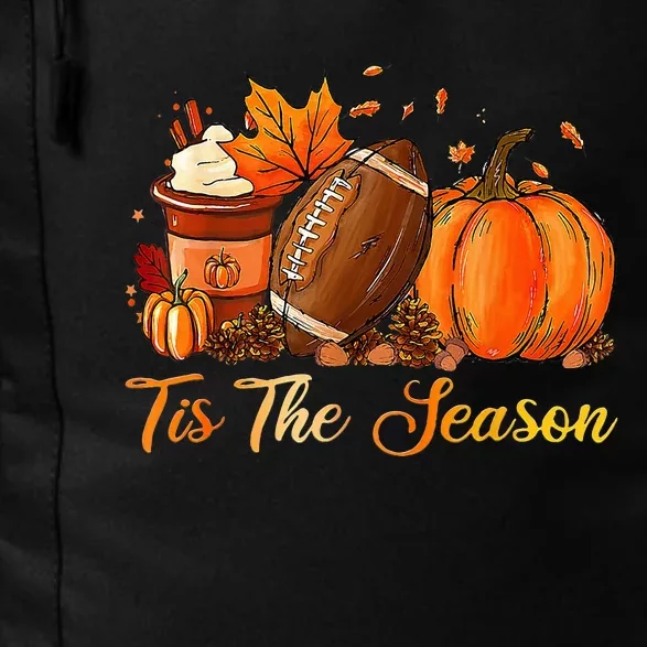 Pumpkin Spice Football Tis The Season Fall Thanksgiving Long Daily Commute Backpack