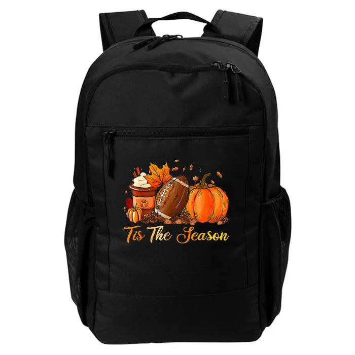 Pumpkin Spice Football Tis The Season Fall Thanksgiving Long Daily Commute Backpack