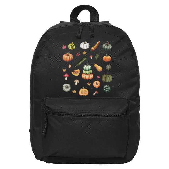 Pumpkin Spice Fall Pumpkin Autumn Garden Harvest Women 16 in Basic Backpack