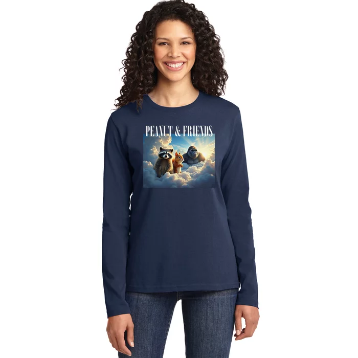 Peanut Squirrel & Friends Fred The Racoon Harambee Ladies Long Sleeve Shirt