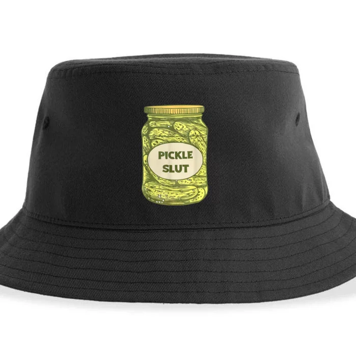 Pickle Slut Funny Canned Pickles Sustainable Bucket Hat