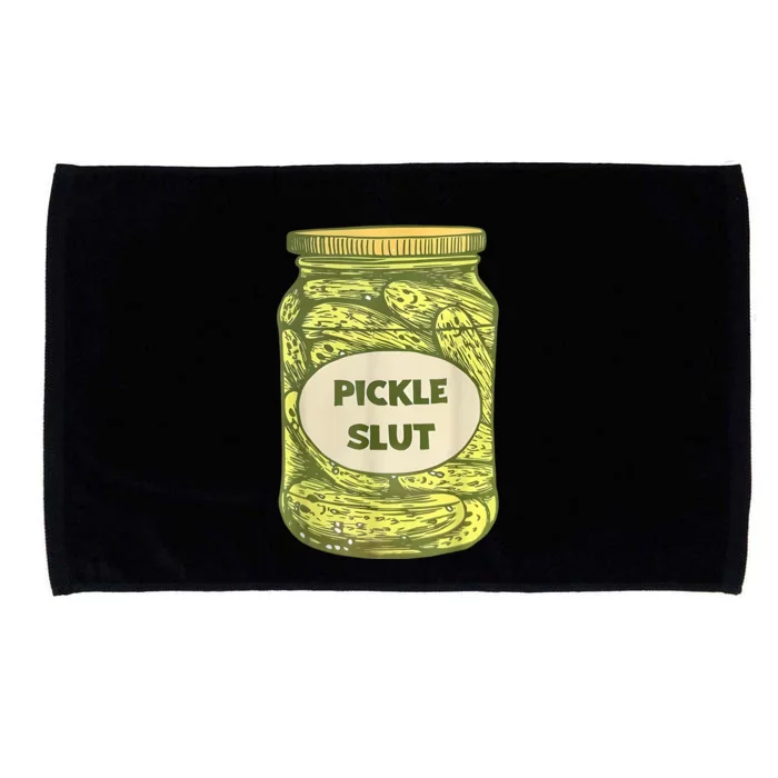 Pickle Slut Funny Canned Pickles Microfiber Hand Towel