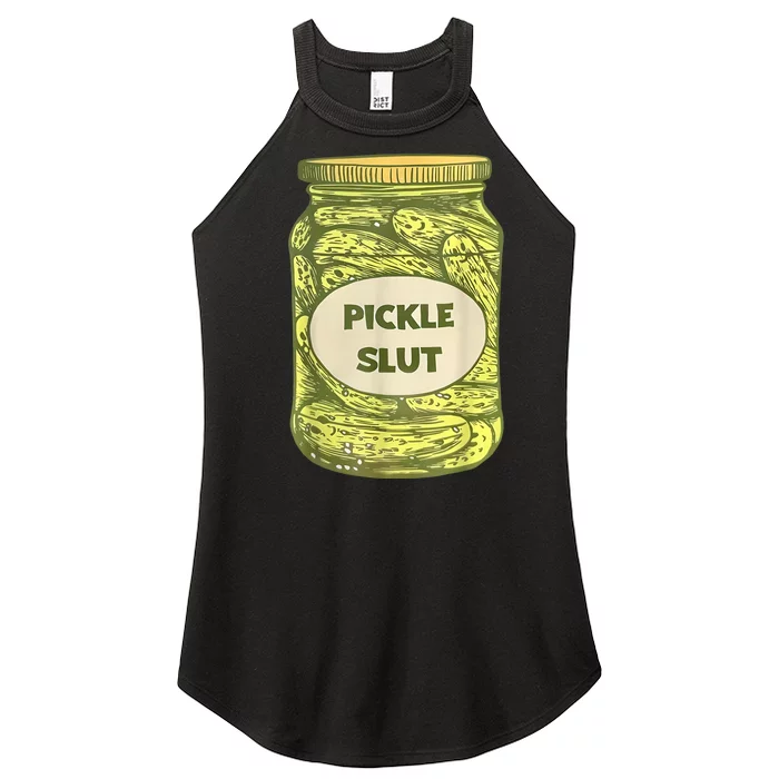 Pickle Slut Funny Canned Pickles Women’s Perfect Tri Rocker Tank