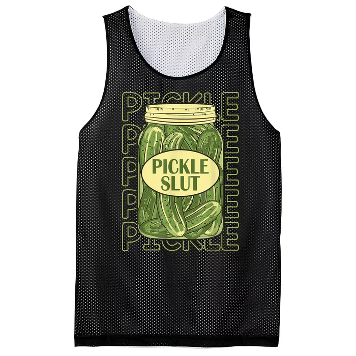 Pickle Slut Funny Pickle Slut Who Loves Pickles Mesh Reversible Basketball Jersey Tank