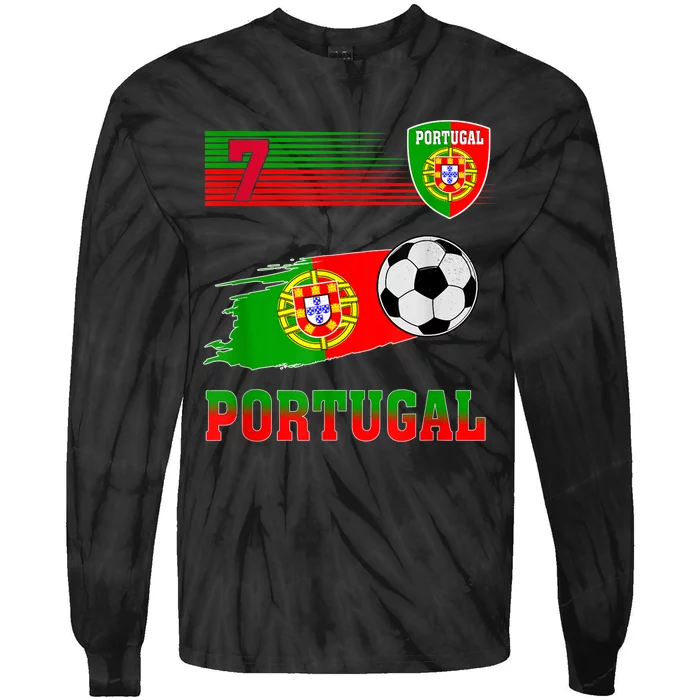 Portugal Soccer Flag Jersey Portugalese Retro 7 2022 Tie-Dye Long Sleeve Shirt