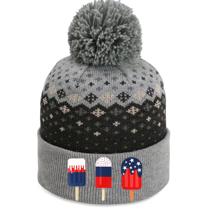 Patriotic Shirts For Women 4th Of July Shirts Women Popsicle The Baniff Cuffed Pom Beanie