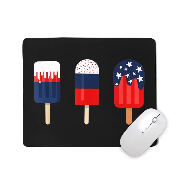 Patriotic Shirts For Women 4th Of July Shirts Women Popsicle Mousepad