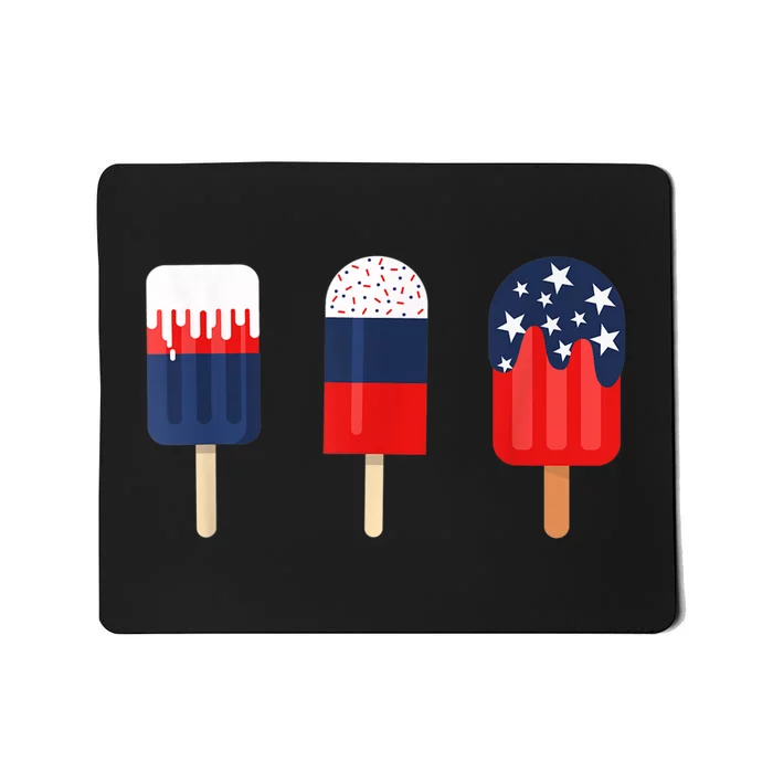 Patriotic Shirts For Women 4th Of July Shirts Women Popsicle Mousepad