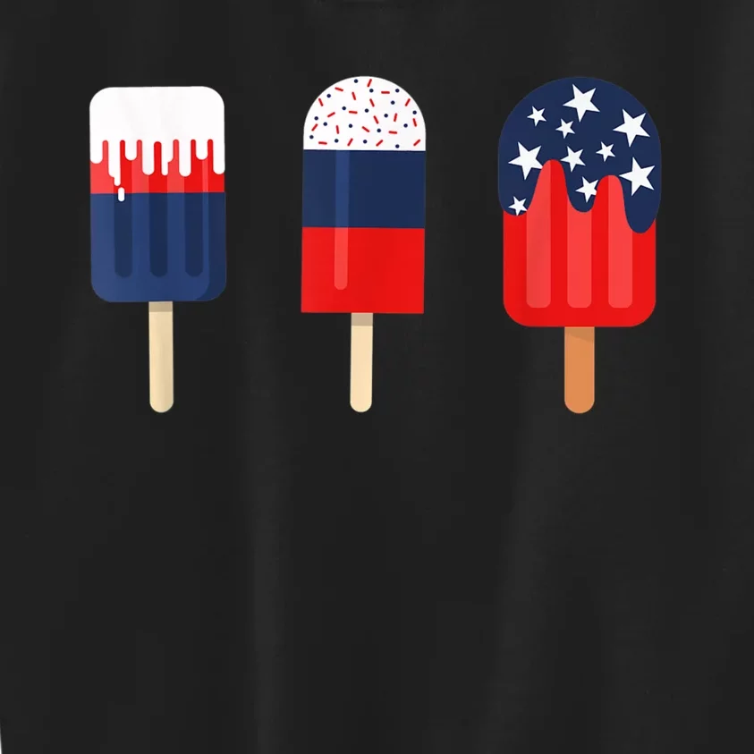 Patriotic Shirts For Women 4th Of July Shirts Women Popsicle Kids Sweatshirt