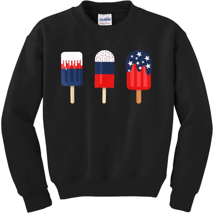 Patriotic Shirts For Women 4th Of July Shirts Women Popsicle Kids Sweatshirt