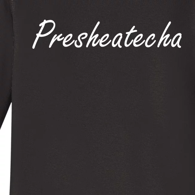 Presheatecha Script Funny Word Chicken Shack Baby Long Sleeve Bodysuit