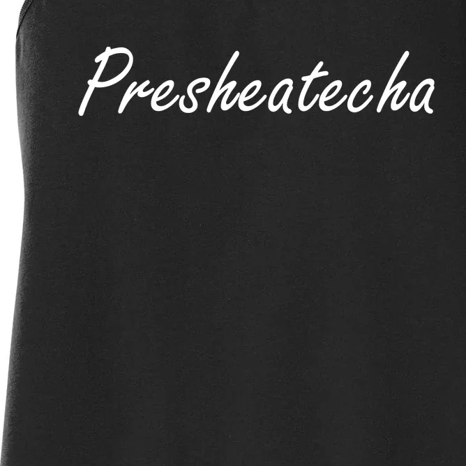 Presheatecha Script Funny Word Chicken Shack Women's Racerback Tank