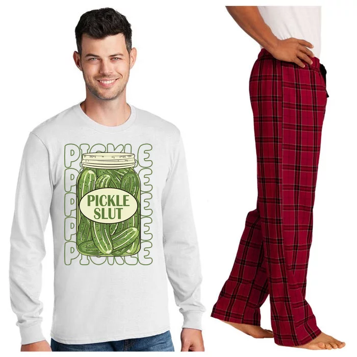 Pickle Slut Funny Pickle Lover Long Sleeve Pajama Set