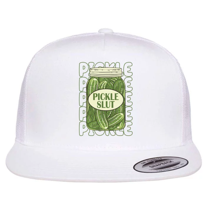 Pickle Slut Funny Pickle Lover Flat Bill Trucker Hat