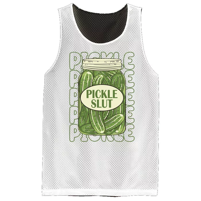 Pickle Slut Funny Pickle Lover Mesh Reversible Basketball Jersey Tank