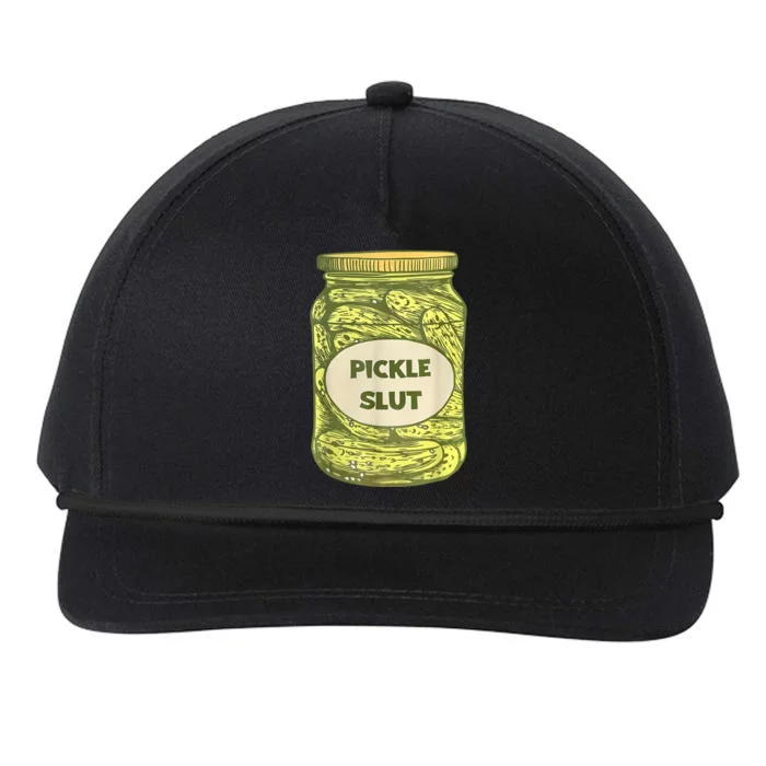 Pickle Slut Funny Canned Pickles Snapback Five-Panel Rope Hat