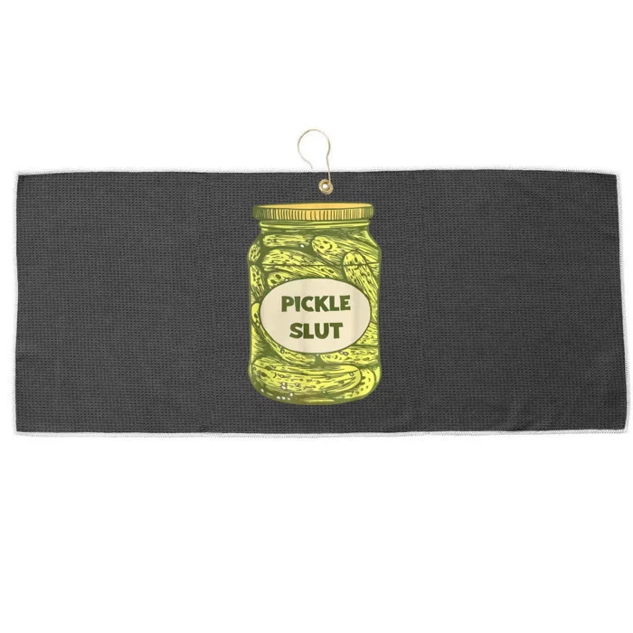 Pickle Slut Funny Canned Pickles Large Microfiber Waffle Golf Towel