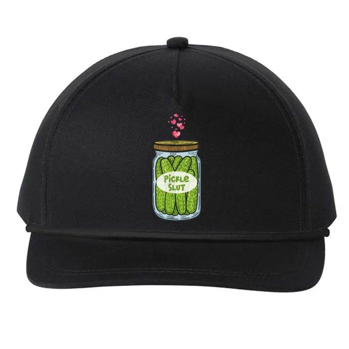 Pickle Slut Funny Canned Pickles Snapback Five-Panel Rope Hat