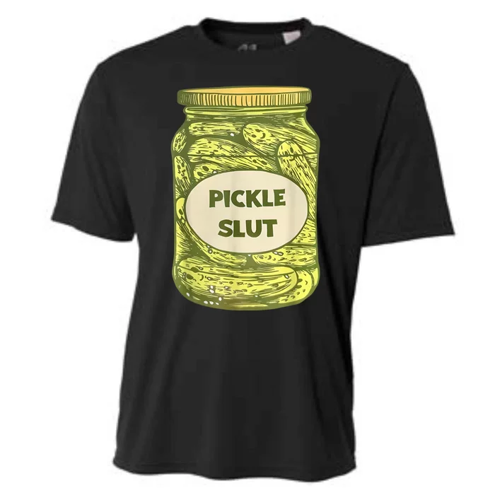 Pickle Slut Funny Canned Pickles Cooling Performance Crew T-Shirt