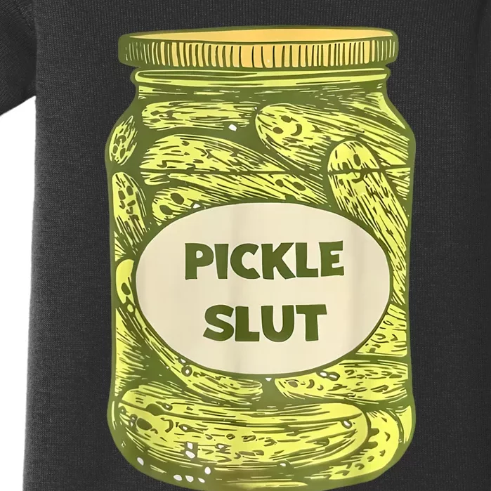 Pickle Slut Funny Canned Pickles Baby Bodysuit