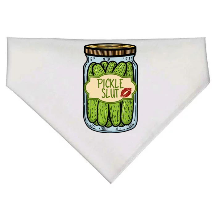 Pickle Slut Funny Pickle Slut Who Loves Pickles Apaprel USA-Made Doggie Bandana