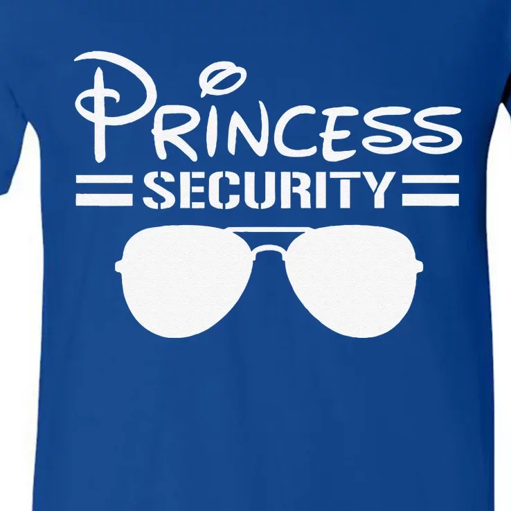 Princess Security Funny Birthday Halloween Party Design V-Neck T-Shirt