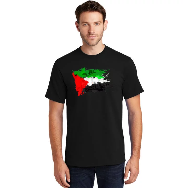 Palestine Splash Flag Tourist Tall T-Shirt