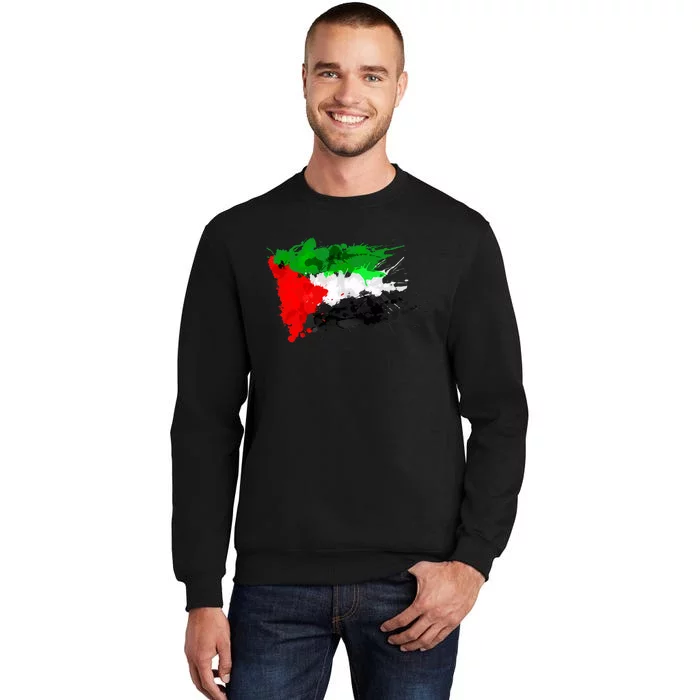 Palestine Splash Flag Tourist Tall Sweatshirt