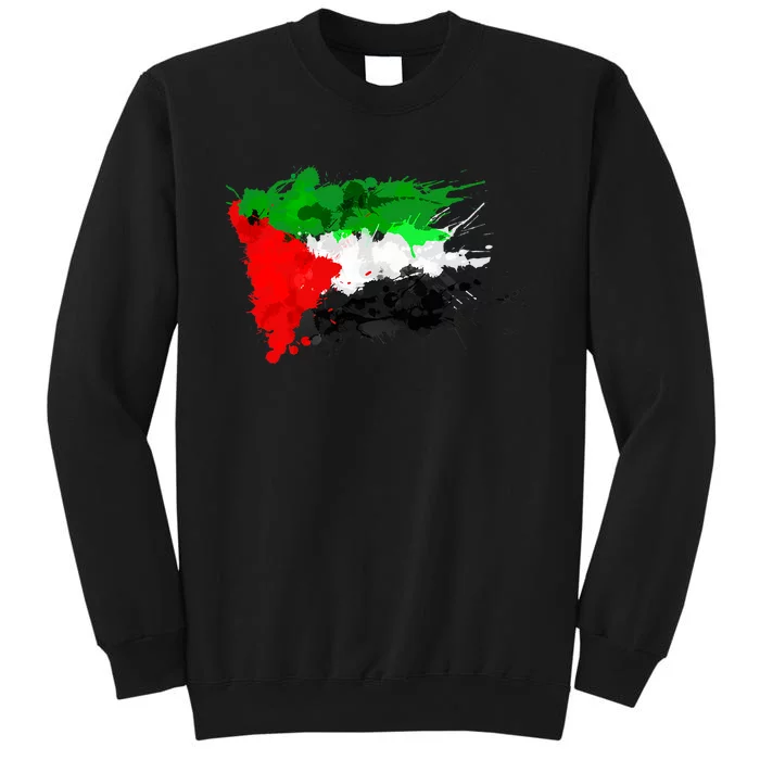 Palestine Splash Flag Tourist Tall Sweatshirt