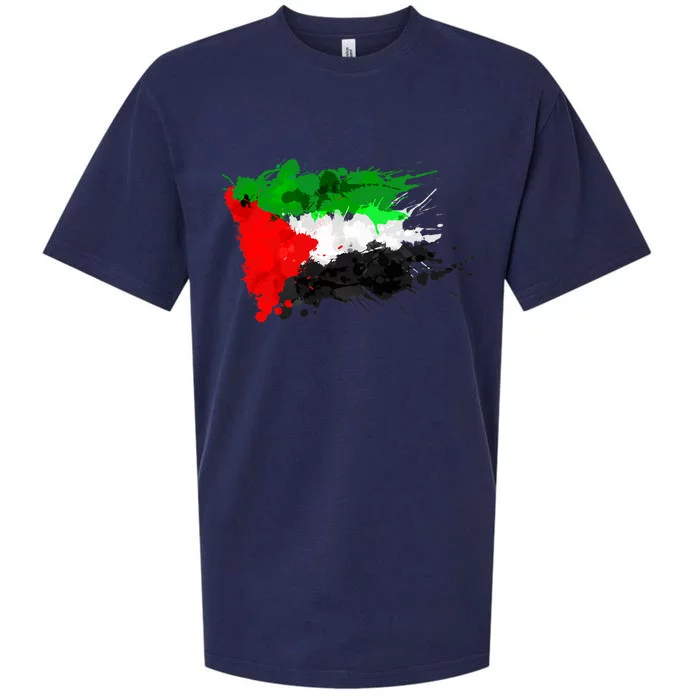 Palestine Splash Flag Tourist Sueded Cloud Jersey T-Shirt