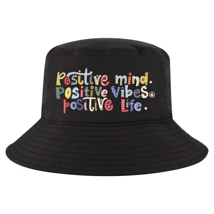 Positive Spring Flowers funny saying quote Cool Comfort Performance Bucket Hat