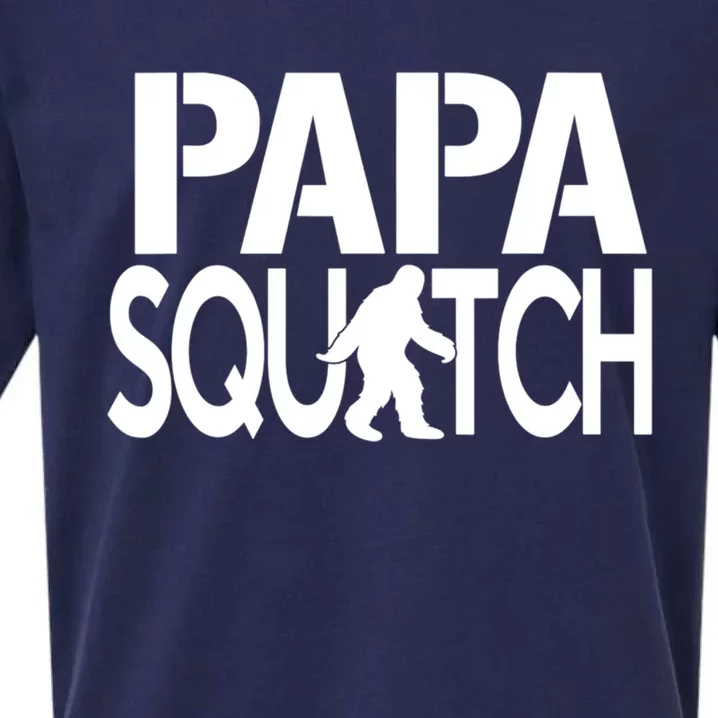 Papa Squatch For Dad Sasquatch Bigfoot Meaningful Gift Sueded Cloud Jersey T-Shirt