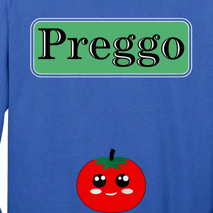 Preggo Sauce Funny Maternity Halloween Costume Tomato Sauce Tall Long Sleeve T-Shirt