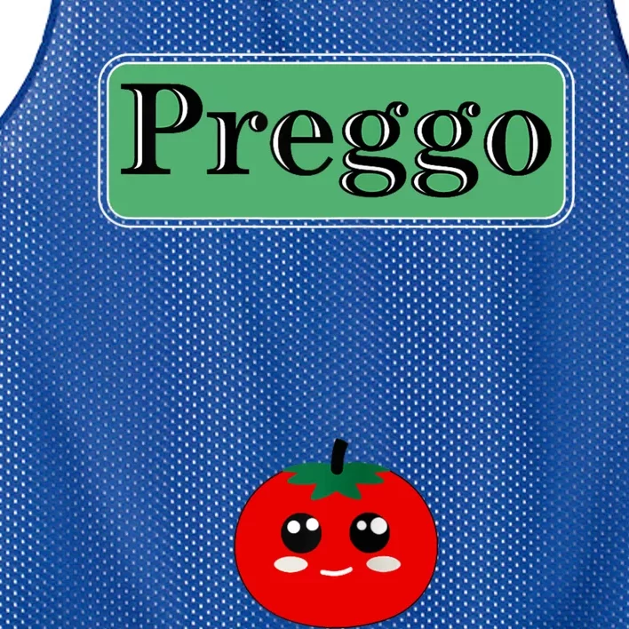 Preggo Sauce Funny Maternity Halloween Costume Tomato Sauce Mesh Reversible Basketball Jersey Tank