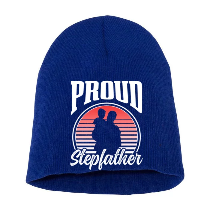 Proud Stepdad Fathers Day Step Dad Stepfather Sayings Father Gift Short Acrylic Beanie