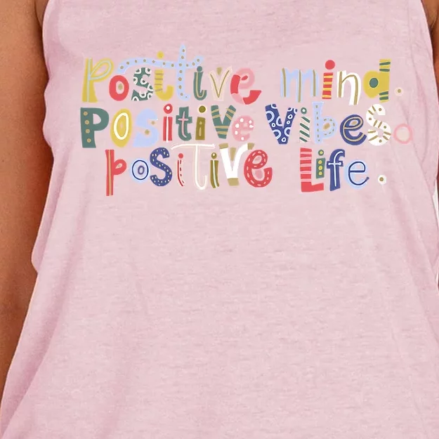 Positive Spring Flowers Women's Knotted Racerback Tank