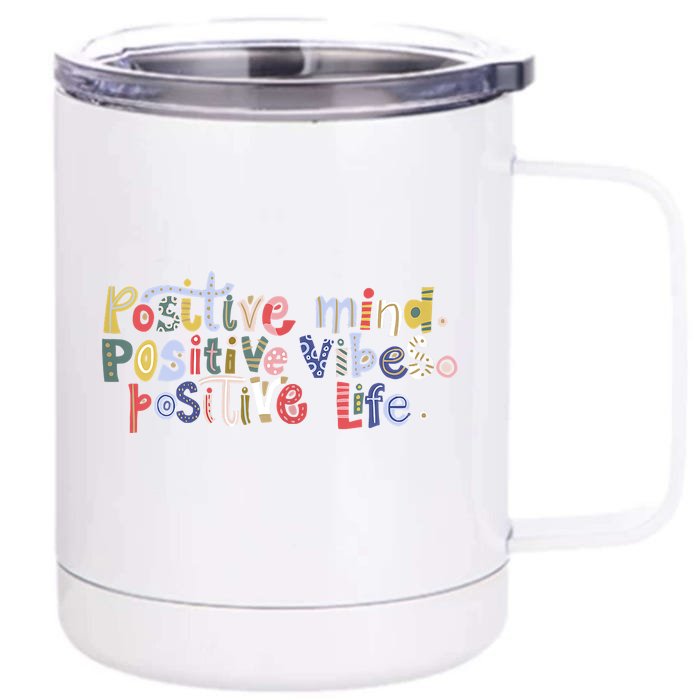 Positive Spring Flowers Front & Back 12oz Stainless Steel Tumbler Cup