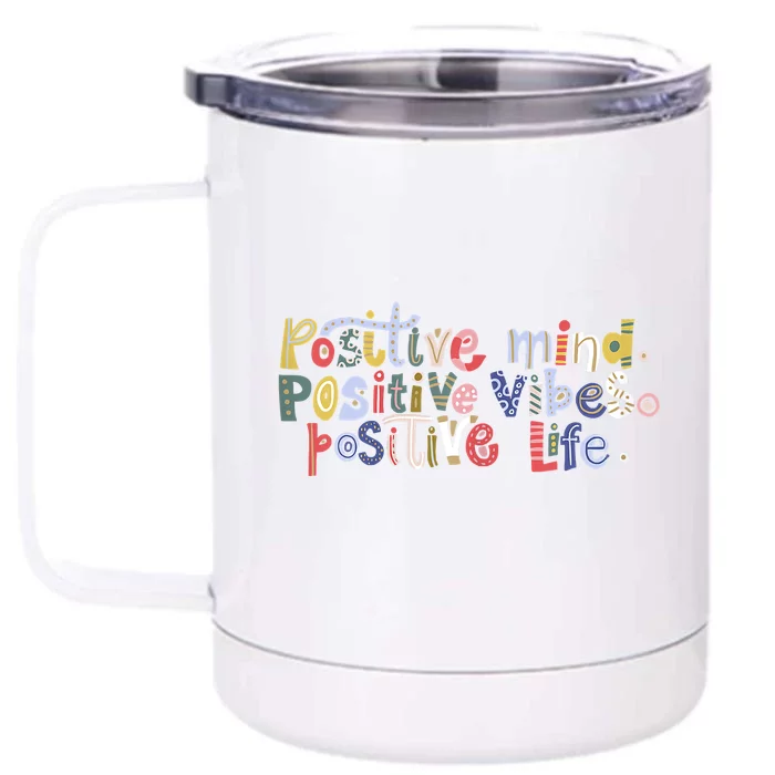 Positive Spring Flowers Front & Back 12oz Stainless Steel Tumbler Cup