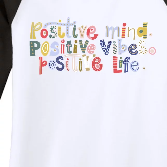 Positive Spring Flowers Women's Tri-Blend 3/4-Sleeve Raglan Shirt