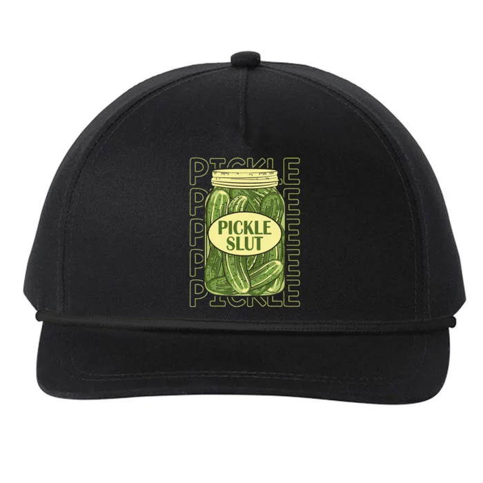 Pickle Slut Funny Pickle Slut Who Loves Pickles Apaprel Snapback Five-Panel Rope Hat