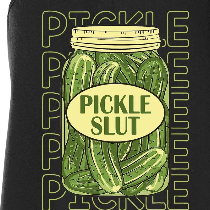 Pickle Slut Funny Pickle Slut Who Loves Pickles Apaprel Women's Racerback Tank