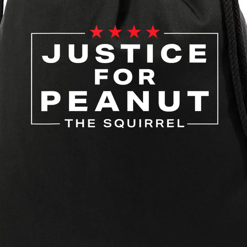 Peanut Squirrel Funny Justice For Peanut The Squirrel Gift Drawstring Bag