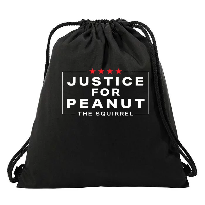 Peanut Squirrel Funny Justice For Peanut The Squirrel Gift Drawstring Bag