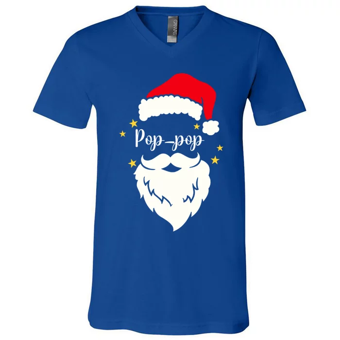 Poppop Santa Family Gift Family Christmas Gift V-Neck T-Shirt