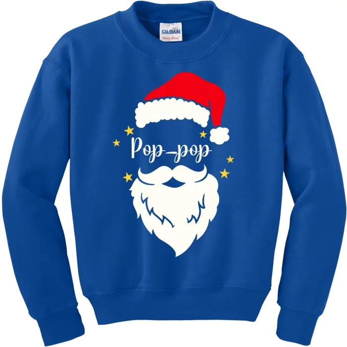 Poppop Santa Family Gift Family Christmas Gift Kids Sweatshirt