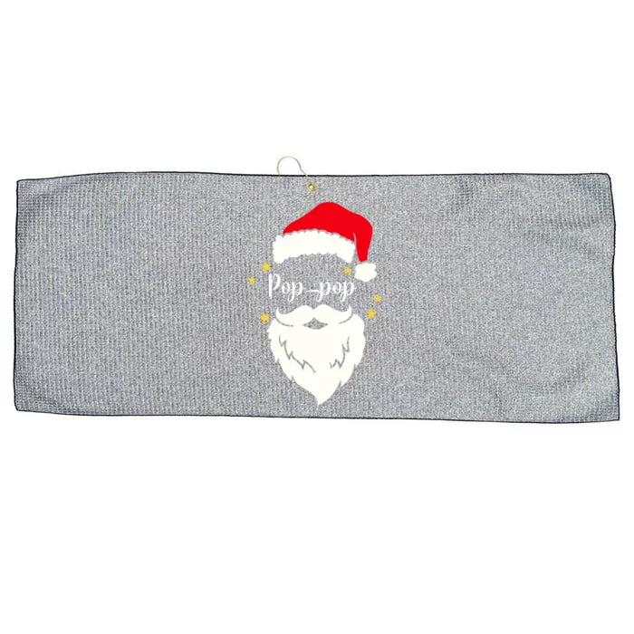 Poppop Santa Family Gift Family Christmas Gift Large Microfiber Waffle Golf Towel