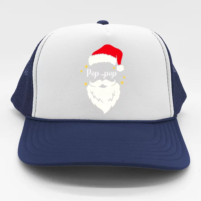 Poppop Santa Family Gift Family Christmas Gift Trucker Hat