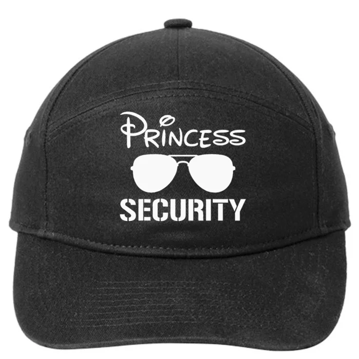 Princess Security Funny Birthday Halloween Party Design 7-Panel Snapback Hat