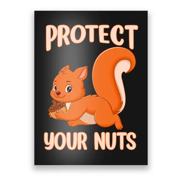 Perfect Squirrel Funny Squirrel Protect Your Nuts Poster