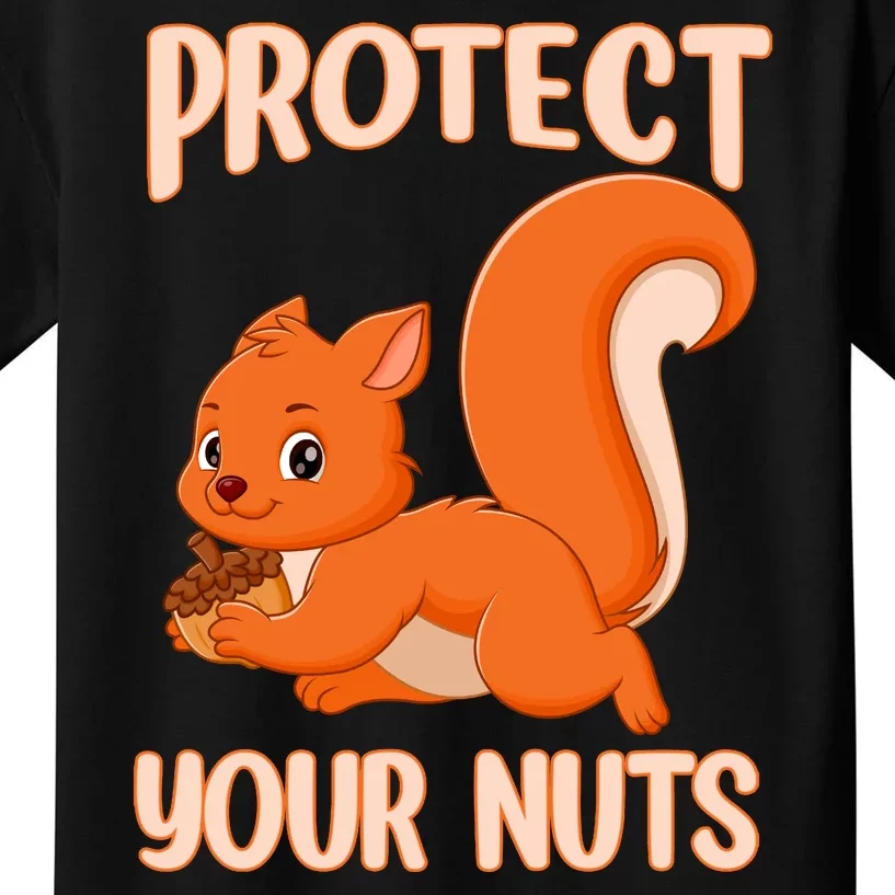 Perfect Squirrel Funny Squirrel Protect Your Nuts Kids T-Shirt